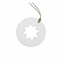 Hobbycraft Flat Round Cut-Out Star Ceramic 8cm
