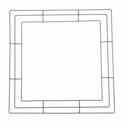 Hobbycraft Black Layered Metal Square Wreath Base 40cm
