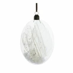 Hobbycraft Oval Skeleton Leaf Filled Bauble 14cm