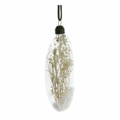 Hobbycraft Oval Dried Flower Filled Bauble 14cm -Christmas Decorations shop 659200 1000 3 christmas hanging glass decoration dried flowers