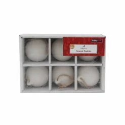 Hobbycraft Ceramic Baubles With Jute 6 Pack -Christmas Decorations shop 659217 1000 8 christmas ceramic baubles pack 800