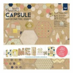 Papermania Geometric Kraft Paper Pad 6 X 6 Inches 36 Pack
