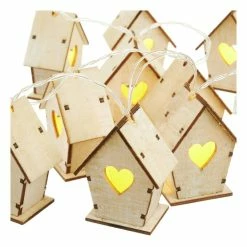 Hobbycraft Wooden LED House Garland 1.05m -Christmas Decorations shop 659413 1000 2 christmas lighup house garland