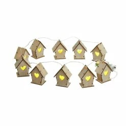 Hobbycraft Wooden LED House Garland 1.05m
