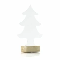 Hobbycraft Clear Christmas Tree Acrylic Table Sign 20cm