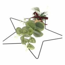 Hobbycraft Christmas Wire Star Wreath With Greenery 28.5cm