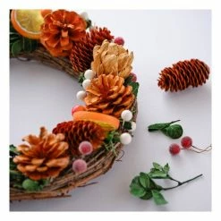 Hobbycraft Natural Wreath Kit -Christmas Decorations shop 659506 1000 4 christmas wreath making kit