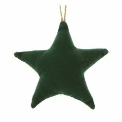Hobbycraft Green Cotton Star Decoration 9cm