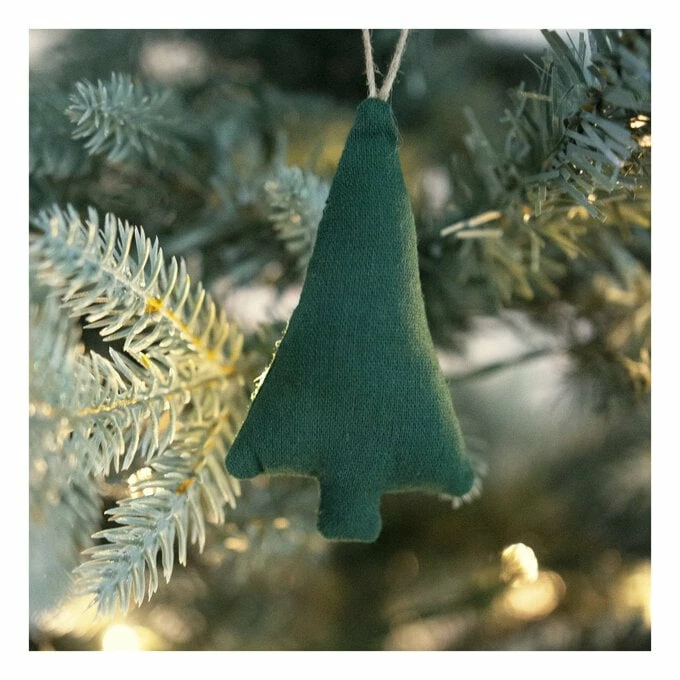 Hobbycraft Green Cotton Tree Decoration 9cm 2 Hobbycraft Green Cotton Tree Decoration 9cm - Image 2