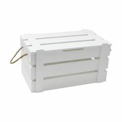 Hobbycraft White Wedding Hamper Crate 42cm X 24cm X 22cm