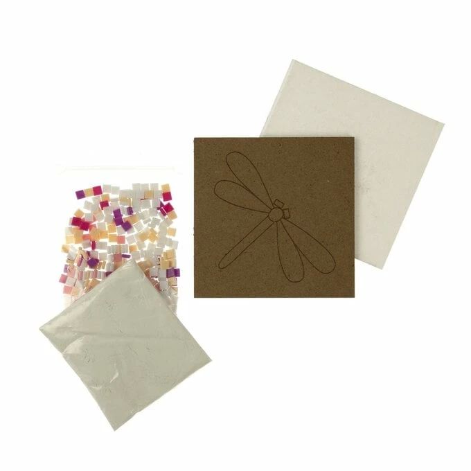 Hobbycraft Dragonfly Mosaic Coaster Kit 2 Hobbycraft Dragonfly Mosaic Coaster Kit - Image 2