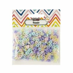 Hobbycraft Pastel Flat Beads 25g -Christmas Decorations shop 660051 1000 4 Flat Beads Pastel