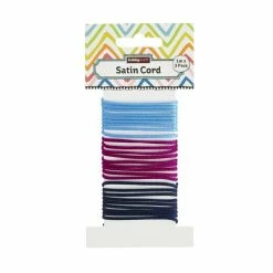 Hobbycraft Blue And Purple Satin Cord 1m 3 Pack