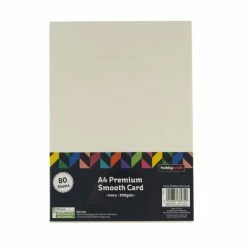 Hobbycraft Ivory Premium Smooth Card A4 80 Pack -Christmas Decorations shop 660424 1000 4 Hobbycraft premium smooth card ivory 80pack