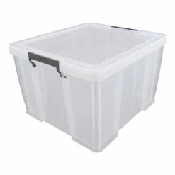 Whitefurze Allstore Clear Storage Box 48 Litres