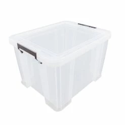 Whitefurze Allstore Clear Storage Box 54 Litres