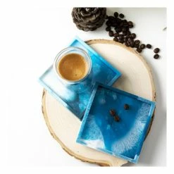 Pebeo Gedeo Square Coaster Moulds 2 Pack -Christmas Decorations shop 660870 1000 2 geode square coaster moulds