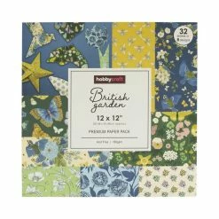 Hobbycraft British Garden 12 X 12 Inches Paper Pack 32 Sheets