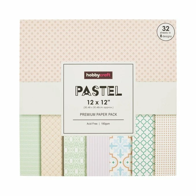 Hobbycraft Pastel 12 X 12 Inches Paper Pad 32 Sheets 1 Hobbycraft Pastel 12 X 12 Inches Paper Pad 32 Sheets