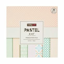 Hobbycraft Pastel 6 X 6 Inches Paper Pad 32 Sheets