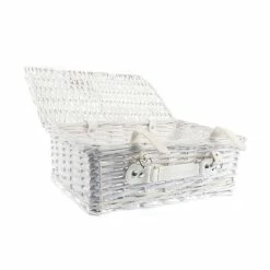 Hobbycraft White Wicker Hamper 36cm X 24.5cm X 13.5cm 6 Hobbycraft White Wicker Hamper 36cm X 24.5cm X 13.5cm -Christmas Decorations shop 661315 1000 3 wicker basket hamper white easter