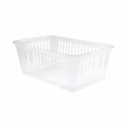 Whitefurze White Handy Basket 30cm X 19cm X 11cm